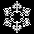 A Chinese knot stylized snowflake vector illustration