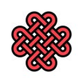 Chinese knotting vector, Chinese New Year related filled style icon editable stroke