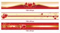 Valentine`s Day, three banners set Royalty Free Stock Photo