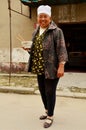 Chinese Lady by Home with Lunch Bowl, Kaifeng