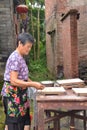 Chinese lady rural life style