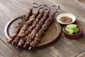 Chinese lamb skewers, yang rou chuan