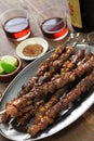 Chinese lamb skewers, yang rou chuan