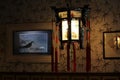 Chinese lamp in restaurant Royalty Free Stock Photo