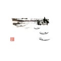 Chinese landscape painting freehand