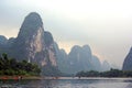 Chinese landscape on the river