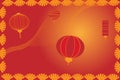 Chinese lantern background - vector