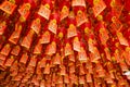 Chinese lantern blessing for god of Wealth in chinese temple