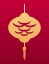 Chinese lantern decorative element. Asian golden traditional illustration. Decoration element