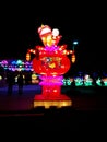 Chinese lantern festival with multiple types of lights Royalty Free Stock Photo