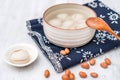Chinese Lantern Festival traditional cuisine peanut dumplings on white background Royalty Free Stock Photo