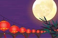 Chinese lantern festival vector design Royalty Free Stock Photo