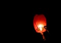 The Chinese lantern flies up in the sky Royalty Free Stock Photo