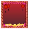 Chinese Lantern with golds - Illustration