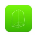 Chinese lantern icon green vector