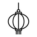Chinese lantern icon vector basic RGB Royalty Free Stock Photo