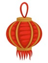 Chinese lantern isolated object oriental lamp or chandelier Royalty Free Stock Photo