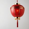 Chinese lantern isolated on transparent or white background Royalty Free Stock Photo