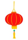 Chinese lantern isolated on white background. Vector illustration. Royalty Free Stock Photo