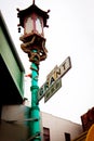 Chinese lantern and street sign