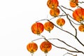 Chinese lantern on a white background Royalty Free Stock Photo