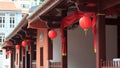 Chinese lanterns in buddhistic temple in chinatown, Singapore Royalty Free Stock Photo