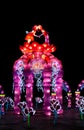 Chinese lanterns love composition with couple kissing