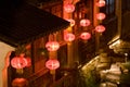 Chinese lanterns outside a house in Suzhou