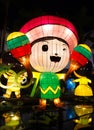 Chinese lanterns showing Mexican cartoon