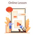 Chinese learning online service or platform. Chinese school