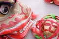 Chinese lion dance Royalty Free Stock Photo