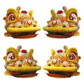 Chinese Lion Dance Head Royalty Free Stock Photo