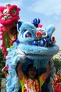 Chinese Lion Dancers in the city of Kaohsiung