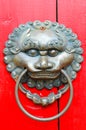 Chinese lion door knocker Royalty Free Stock Photo