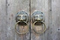 Chinese lion face door knob