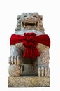 Chinese Lion Statue isolate Royalty Free Stock Photo