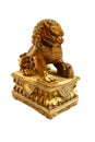 Chinese lion statue isolate white background Royalty Free Stock Photo