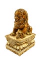 Chinese lion statue isolate white background Royalty Free Stock Photo