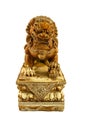 Chinese lion statue isolate white background Royalty Free Stock Photo