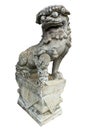 A chinese lion statue isolated Royalty Free Stock Photo