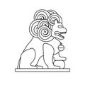 chinese lion statue isolated icon Royalty Free Stock Photo