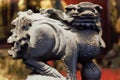 Chinese lion statue at Sam Kai Vui Kun, Kuan Tai Temple, Macau, China Royalty Free Stock Photo