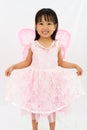 Chinese little girl wearing butterfly custome Royalty Free Stock Photo