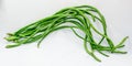 Chinese Long Beans on White Background Royalty Free Stock Photo