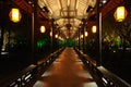 Chinese long corridor at night