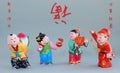 Chinese lucky clay figurine_all the best(char) Royalty Free Stock Photo