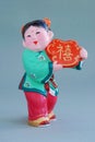 Chinese lucky clay figurine_lucky Royalty Free Stock Photo