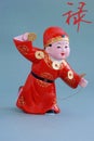 Chinese lucky clay figurine - Rich(char) Royalty Free Stock Photo