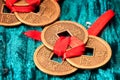 Chinese lucky coins Royalty Free Stock Photo