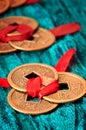 Chinese lucky coins Royalty Free Stock Photo